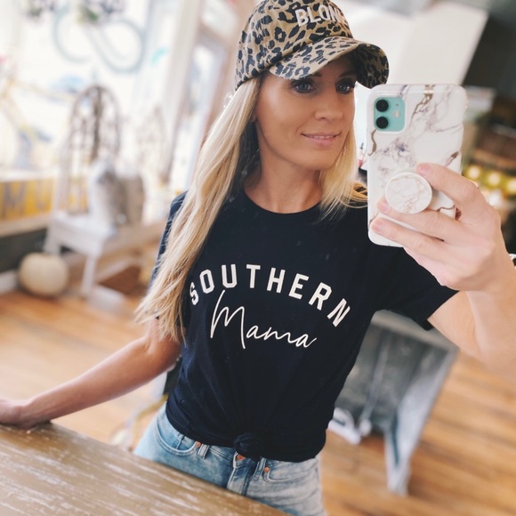 Infinity Raine Tops - SOUTHERN MAMA GRAPHIC TEE-BLACK